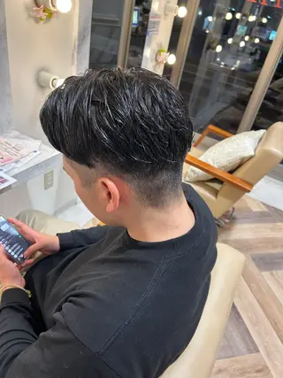 カラー パーマ メンズ キッズ ヘアーメイクウィル野田阪神店所属・Yuu/レイヤー/ ハイライト/髪質改善のヘアスタイル