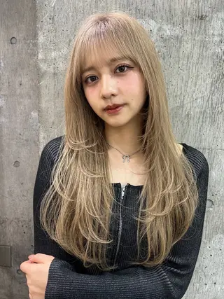 ロング 🍒暖色/艶カラー/ moe🍒のヘアスタイル