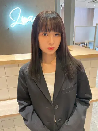 ミディアム カラー パーマ ヘアアレンジ 女性スタイリスト専門サロン Zina 天神所属・NANA/trend style🕊🍑のヘアスタイル