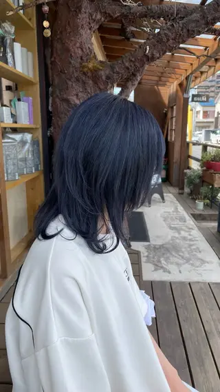 ミディアム カラー BAUM まやのヘアスタイル