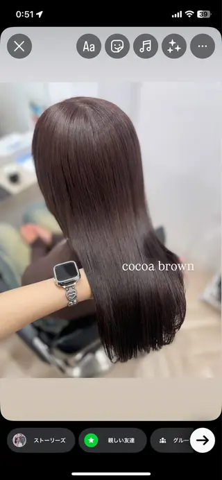 ロング 顔まわり🎀ピンク 💖ゆうなのヘアスタイル