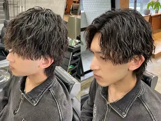 ショート パーマ メンズ 亀井隆汰/メンズ専門 パーマ特化美容師のヘアスタイル