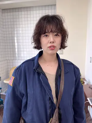 ショート パーマ ボブパーマ/パーマ ウルフパーマのヘアスタイル
