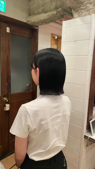 ショート ボブ/縮毛矯正/レイ ヤー♡Natsukiのヘアスタイル