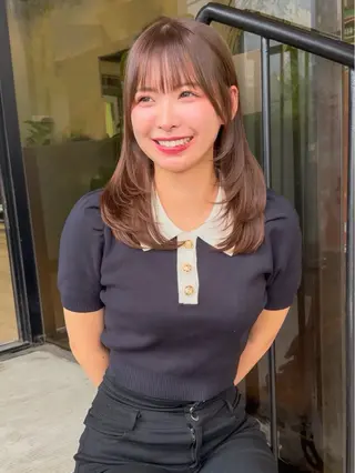 ミディアム 坂本 広大のヘアスタイル