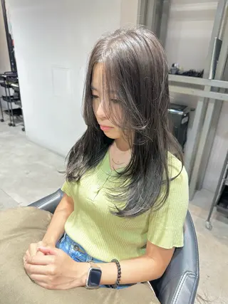 セミロング KURO/韓国ヘア /レイヤーカットのヘアスタイル