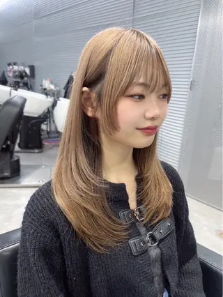 セミロング 柏 ウルフ/レイヤー 田中佐和🐺のヘアスタイル