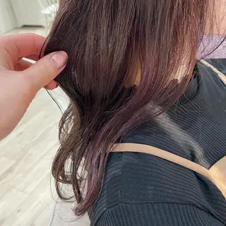 セミロング カラー Eliss 堀江所属・暖色カラー🎀 門内 梨真のヘアスタイル