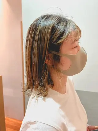 ミディアム カラー メンズカット曲がる 縮毛矯正佐々木タクマのヘアスタイル