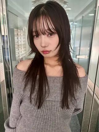 ロング カラー 𝘕𝘰𝘯🪄🫧 〜うる艶カラー〜のヘアスタイル