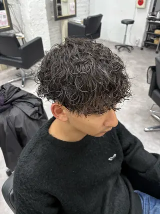 パーマ メンズ 笹江 瑞穂のヘアスタイル