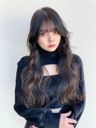 ロング カラー 似合わせ/小顔/ 韓国✨KAITOのヘアスタイル