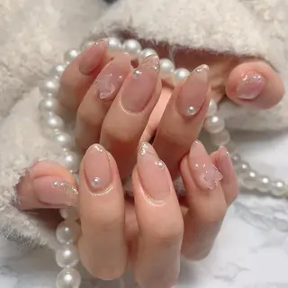 ネイル はな💎ネイル ワンホン、長さ出しのネイルデザイン