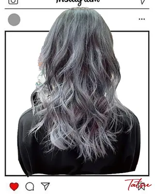 ロング カラー Tatsu/newi 大分 ハイトーンのヘアスタイル