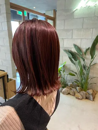 ミディアム 岡崎/髪質改善/ ハイトーン/鈴木進のヘアスタイル