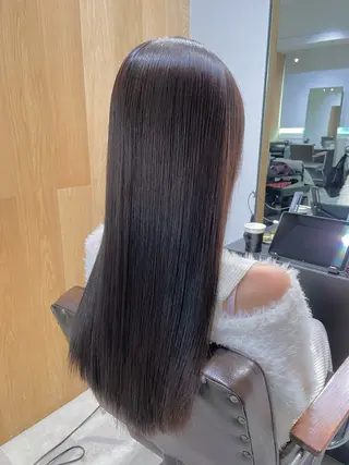 ロング 🩵縮毛矯正  髪質 改善 ツヤ髪🩵のヘアスタイル