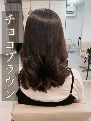 セミロング カラー パーマ ヘアアレンジ Avalon所属・Hiroshi ヒロシのヘアスタイル