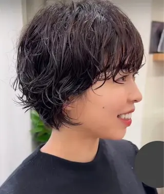 ショート パーマ ショートパーマ✂️ 無料カット🔥すかいのヘアスタイル