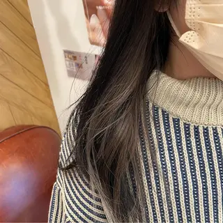 セミロング カラー 鈴村 大介のヘアスタイル