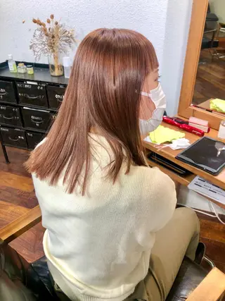 セミロング カラー 水野 雪 /パーマ/暖色カラーのヘアスタイル