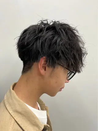 ショート パーマ メンズ ニュアンスパーマ/ ウルフ/ときなのヘアスタイル