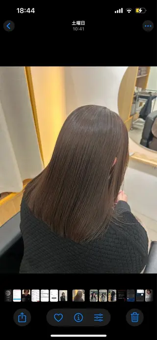 ミディアム Ayaka🖤 ブリーチなしカラーのヘアスタイル