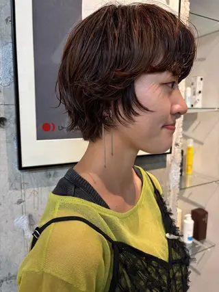 ショート パーマ naw所属・永田 愛莉のヘアスタイル