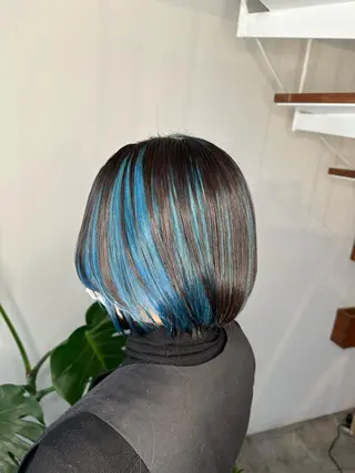 ミディアム カラー peakshair所属・艶々になる髪質改善 𝒀𝑼𝑻𝑶のヘアスタイル