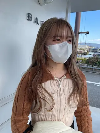 ロング カラー 木村 架音のヘアスタイル