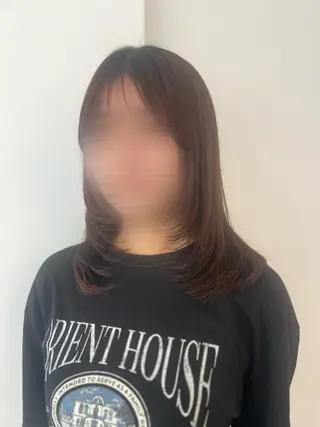 ミディアム 🎀透明感カラー/ 金沢駅 ⠀yui🎀のヘアスタイル