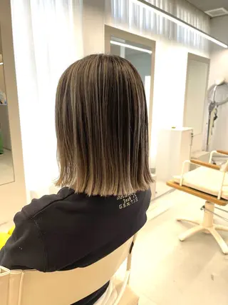 ミディアム カラー 柴田泰秀sotti. 髪質改善/ブリーチのヘアスタイル