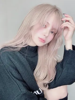 ロング カラー Via officialのヘアスタイル