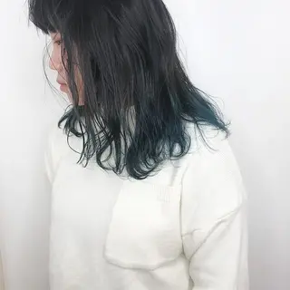 セミロング カラー 竹内啓太 ボブのヘアスタイル