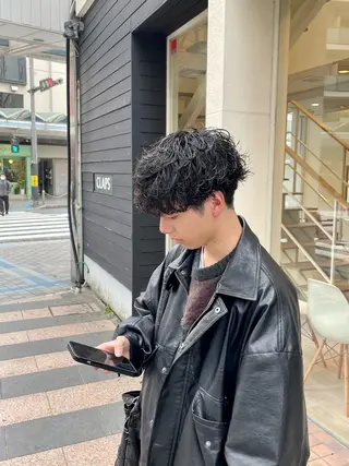 ショート パーマ メンズ パーマ/フェード🔥 佐々木波人のヘアスタイル