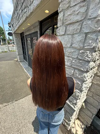 ロング Mei /オリーブ カラー/アレンジのヘアスタイル