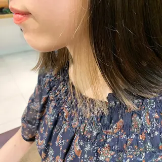 セミロング カラー ヘアアレンジ 🫧透明感カラー/ ボブ/小笠原🪽のヘアスタイル