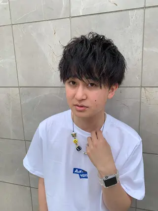 ショート パーマ メンズ 【メンズ縮毛矯正】 田中秀斗のヘアスタイル