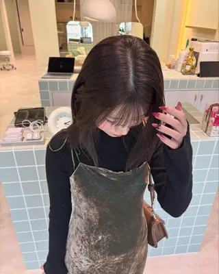 ミディアム カラー 広島/わかな/ヘア セット/オリーブのヘアスタイル