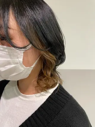 ミディアム カラー KANGOLSALON 富山セントラル所属・松井 亜美のヘアスタイル