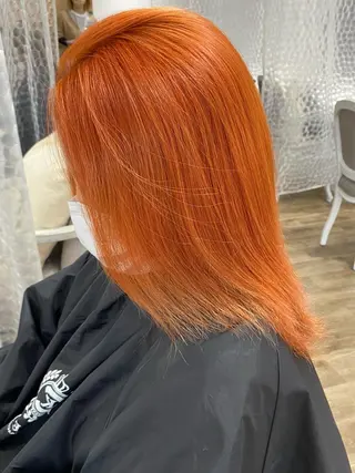 セミロング カラー ヘアアレンジ 艶ハイトーンカラー/ 梅田美容室/runaのヘアスタイル