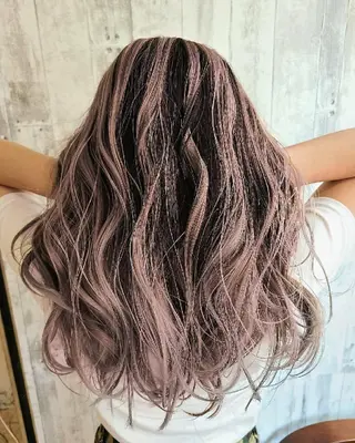 セミロング カラー cherie所属・バレイヤージュ/ ハイライト/大内格のヘアスタイル