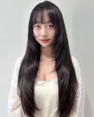 ロング 似合わせ前髪／ 小顔カット🎀そうのヘアスタイル