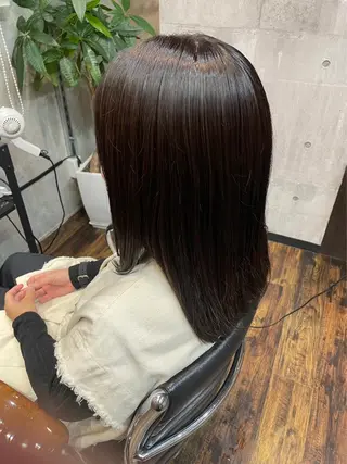 ミディアム 透明感カラー🫧縮毛 矯正🪽izumiのヘアスタイル