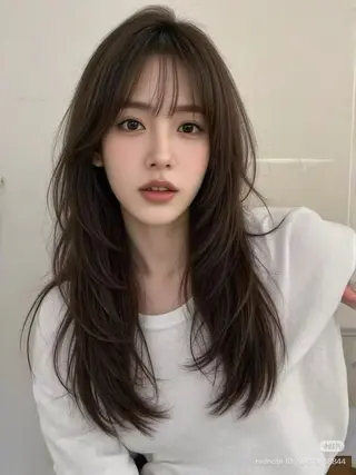 ロング コテ巻き風パーマ SHONOのヘアスタイル