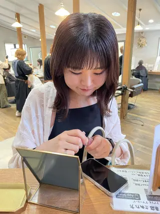 ミディアム 石田 まいやのヘアスタイル