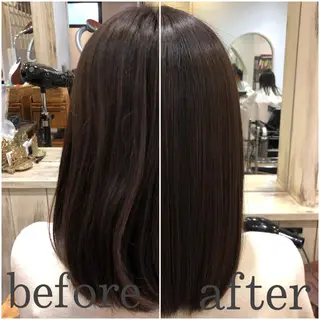 ミディアム \脱・うねり& 広がり/gite菊のヘアスタイル