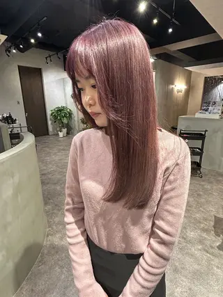 セミロング qpula  大濠 西新所属・qpula クプラのヘアスタイル