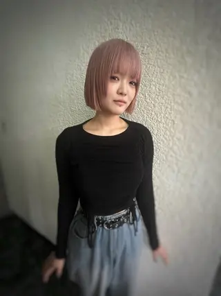 セミロング カラー 💖艶髪ブリーチ髪質 改善💖ケンシンのヘアスタイル