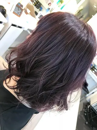 ミディアム カラー 清藤 綾のヘアスタイル