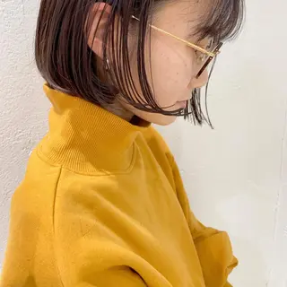 ミディアム カラー ヘアアレンジ 🫧透明感カラー/ ボブ/小笠原🪽のヘアスタイル